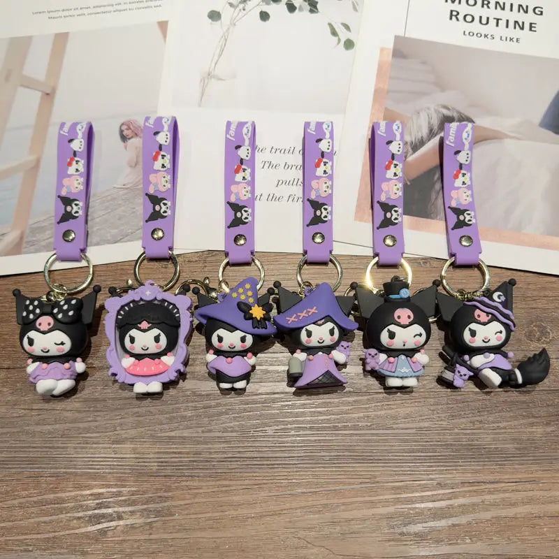 Porte-clés Kuromi Gothic Kawaii – Accessoire Sanrio trop stylé !