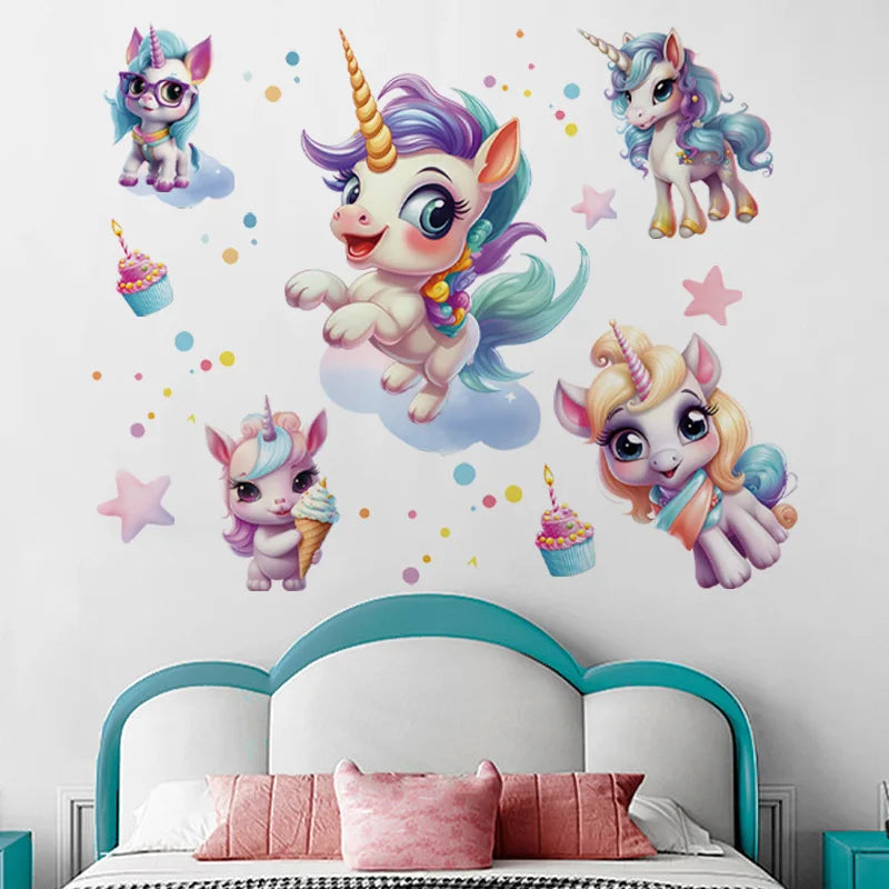 Sticker Licorne Mural Kawaii – Déco Magique pour Chambre d’Enfant