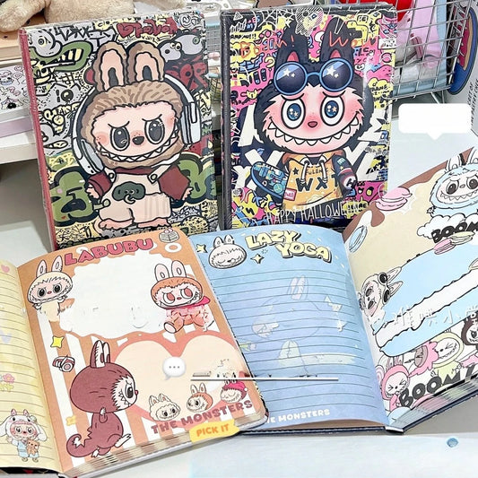 Carnet Labubu A5 🌈 – Journal Kawaii illustré pour fans de papeterie