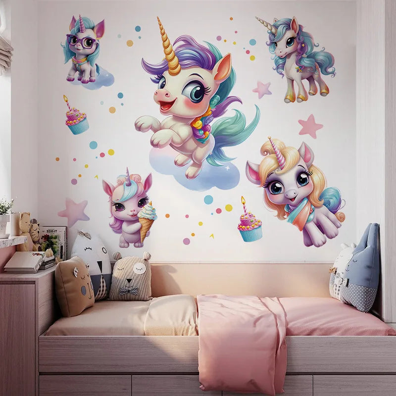 Sticker Licorne Mural Kawaii – Déco Magique pour Chambre d’Enfant