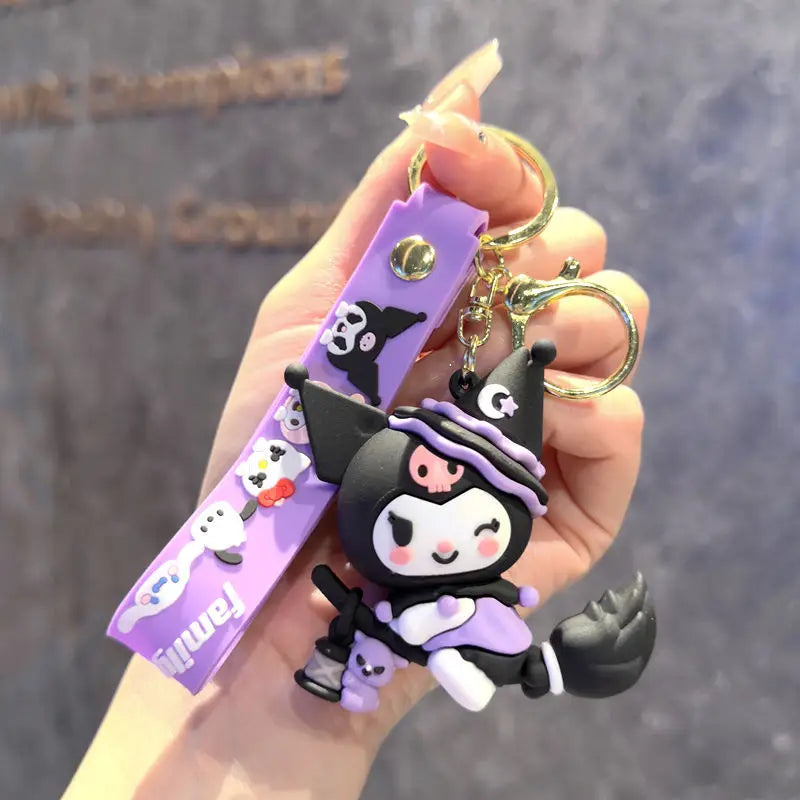 Porte-clés Kuromi Gothic Kawaii – Accessoire Sanrio trop stylé !