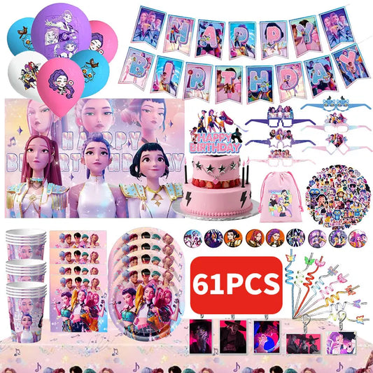 Kit Anniversaire Demon Slayer – Décorations Kawaii Demon Hunter