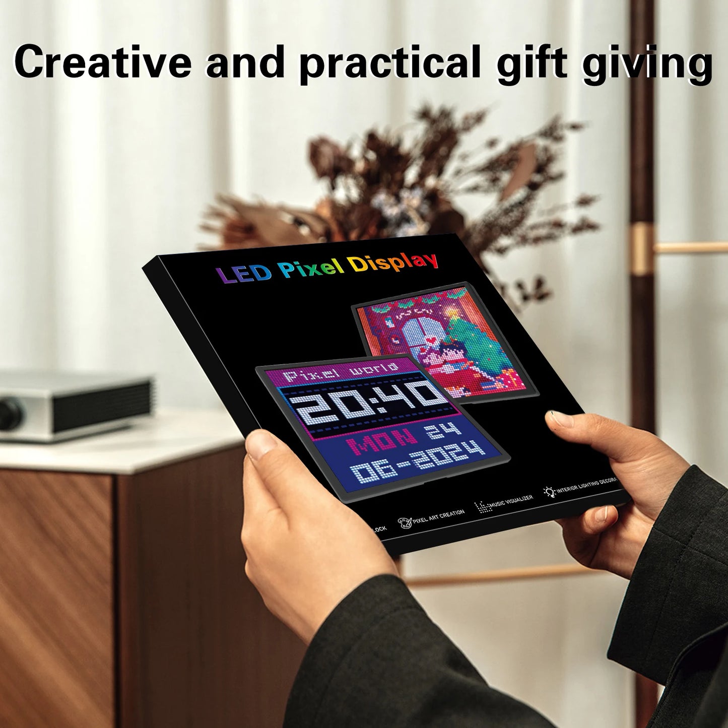 Écran LED Pixel Kawaii – Panneau RGB Programmable avec Appli Magique 💡