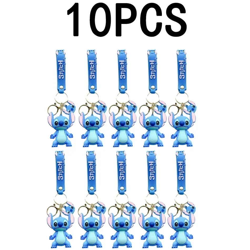 🧸 Stitch & Angel – Porte-clés Figurines Kawaii (x2 à x20 pièces)