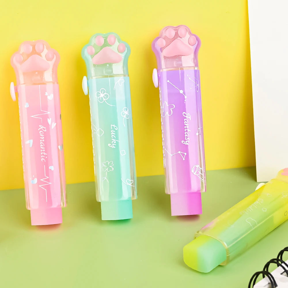 Gomme Pattes de Chat Gelées – Kawaii & Mignonne à Pousser (4 Coloris)