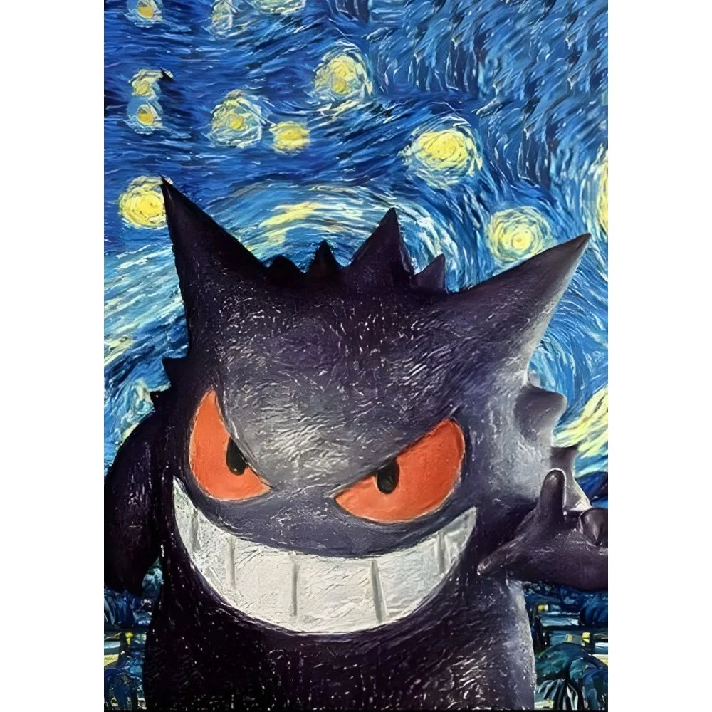Tableau Van Gogh x Pikachu – Affiche artistique Kawaii (4 tailles)