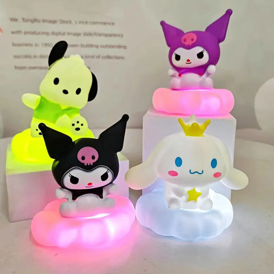 🌙 Veilleuse Sanrio Kawaii – Lampe Nuage avec Kuromi, My Melody & Cie