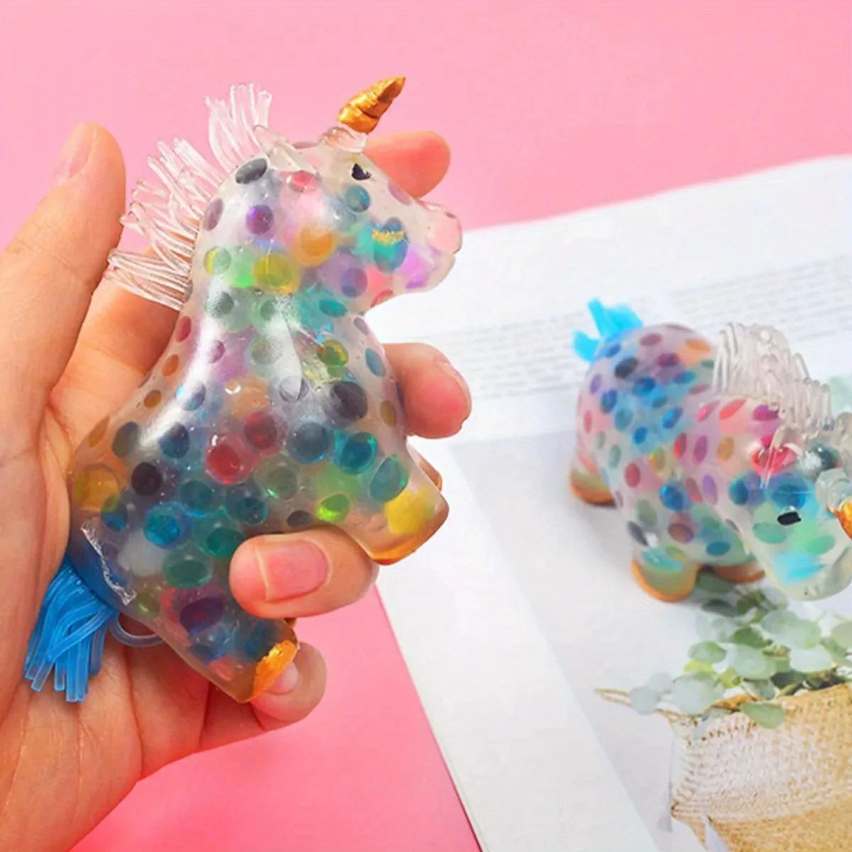 🦄 Licorne Anti-Stress Kawaii – Balle Magique à Perles Colorées