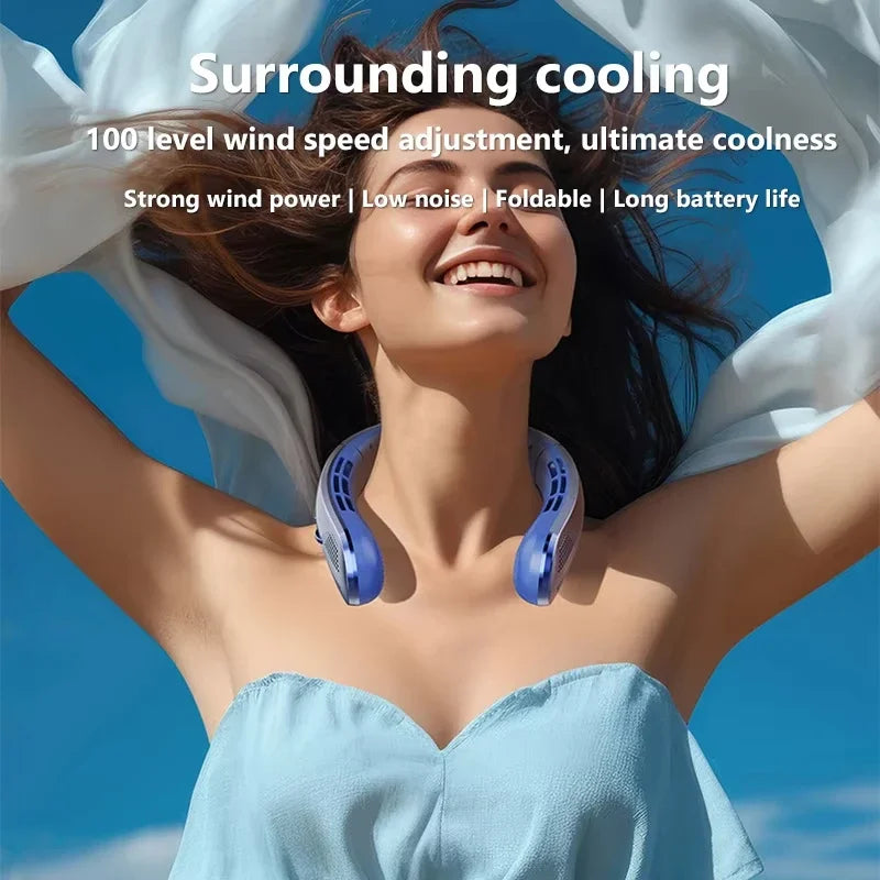 🌬️ Ventilateur de Cou Xiaomi – USB Rechargeable & Silencieux – 10000mAh