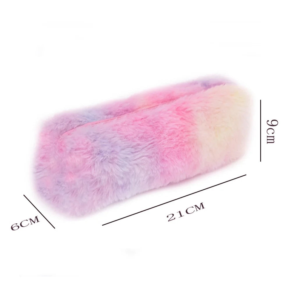 🐱 Trousse Peluche Kawaii – Chat Doux et Dégradé Pastel