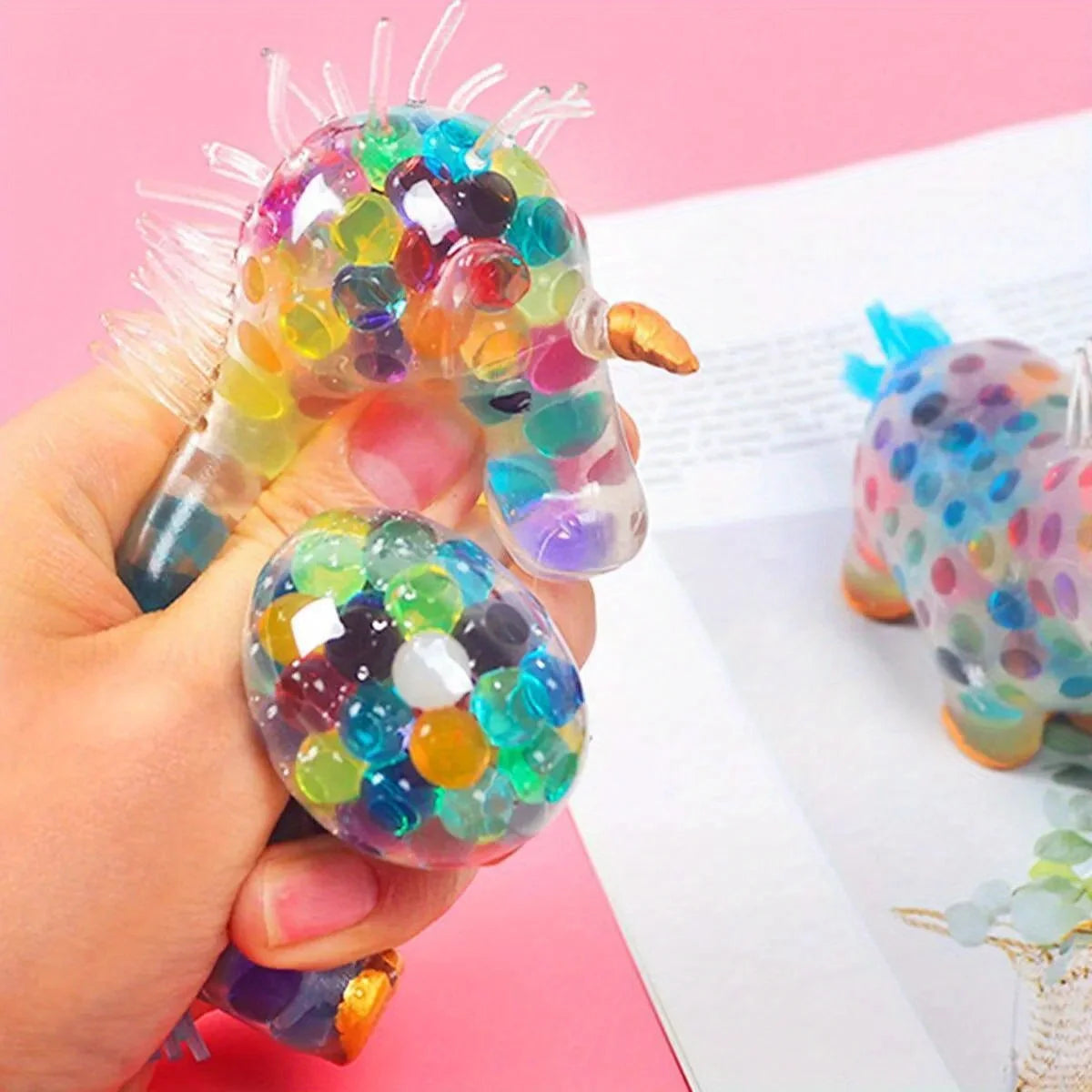🦄 Licorne Anti-Stress Kawaii – Balle Magique à Perles Colorées