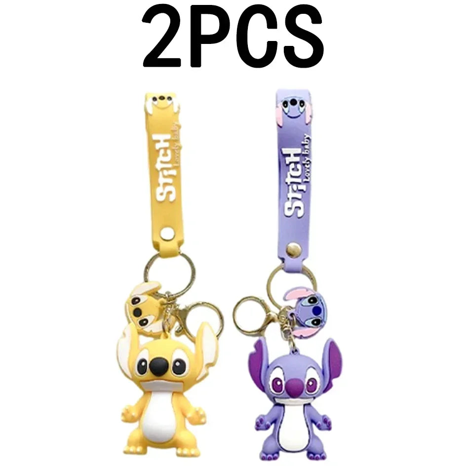 🧸 Stitch & Angel – Porte-clés Figurines Kawaii (x2 à x20 pièces)