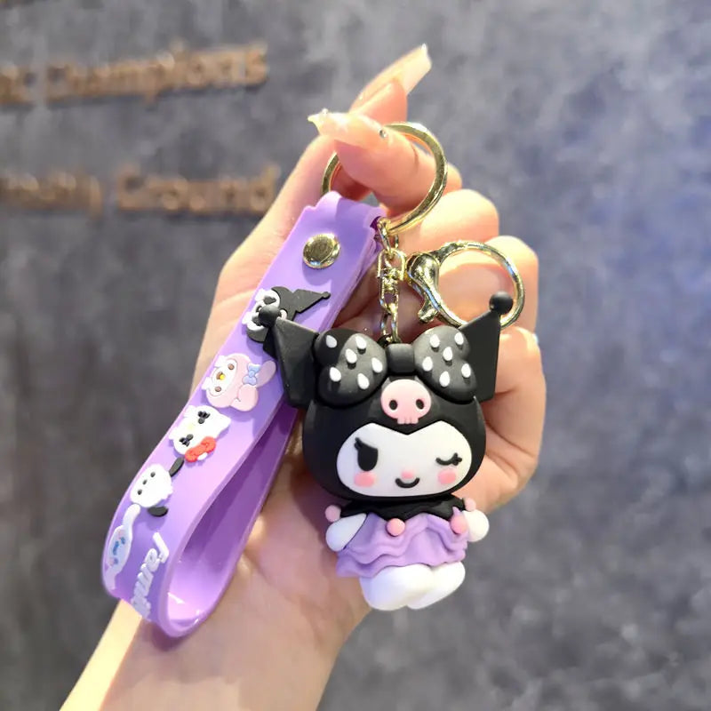 Porte-clés Kuromi Gothic Kawaii – Accessoire Sanrio trop stylé !