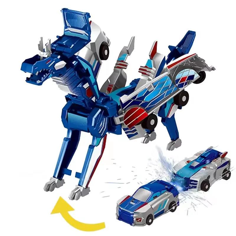 Voiture Licorne Magique – Figurine Transformable Kawaii en Dragon ou Pégase